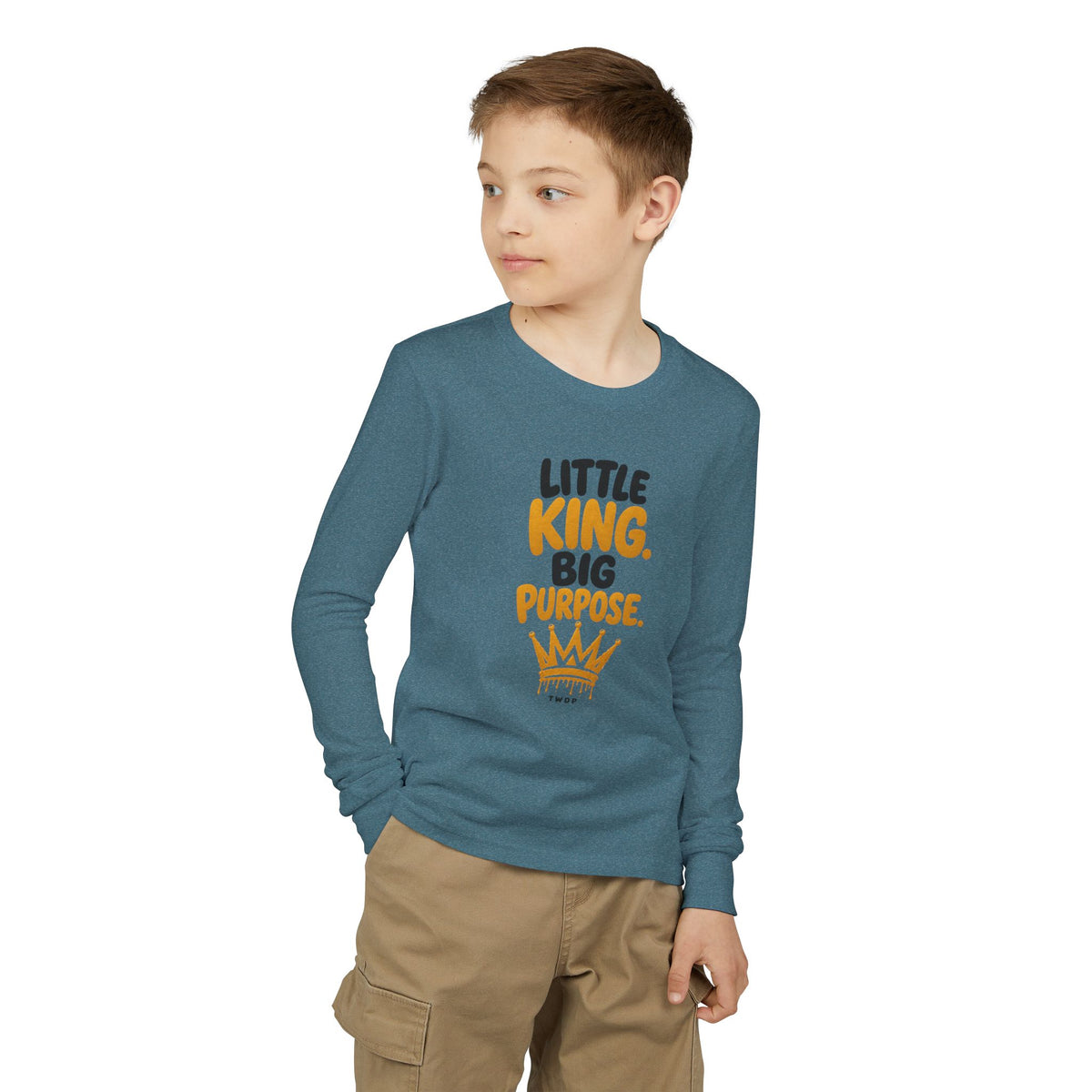 Little King. Big Purpose. Youth Long Sleeve Tee