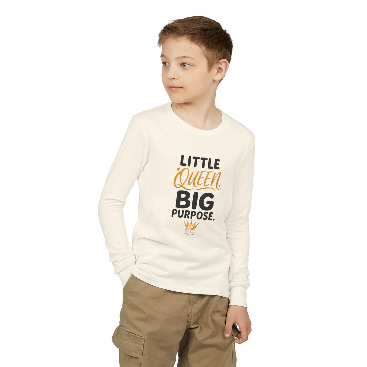 Little Queen Big Purpose Youth Long Sleeve Tee