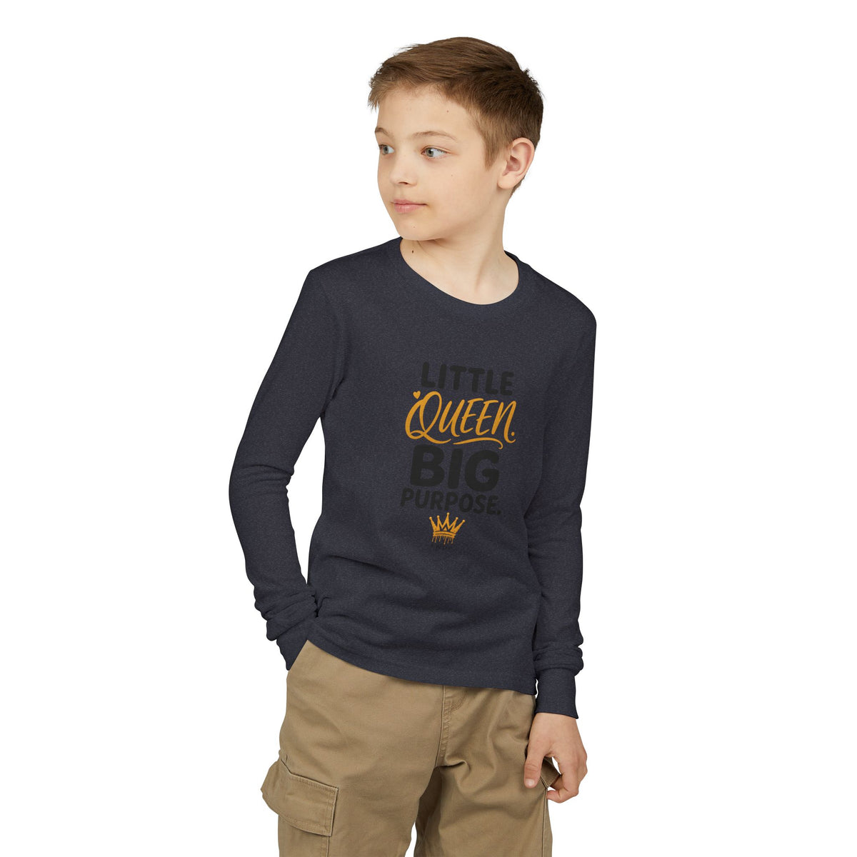 Little Queen Big Purpose Youth Long Sleeve Tee