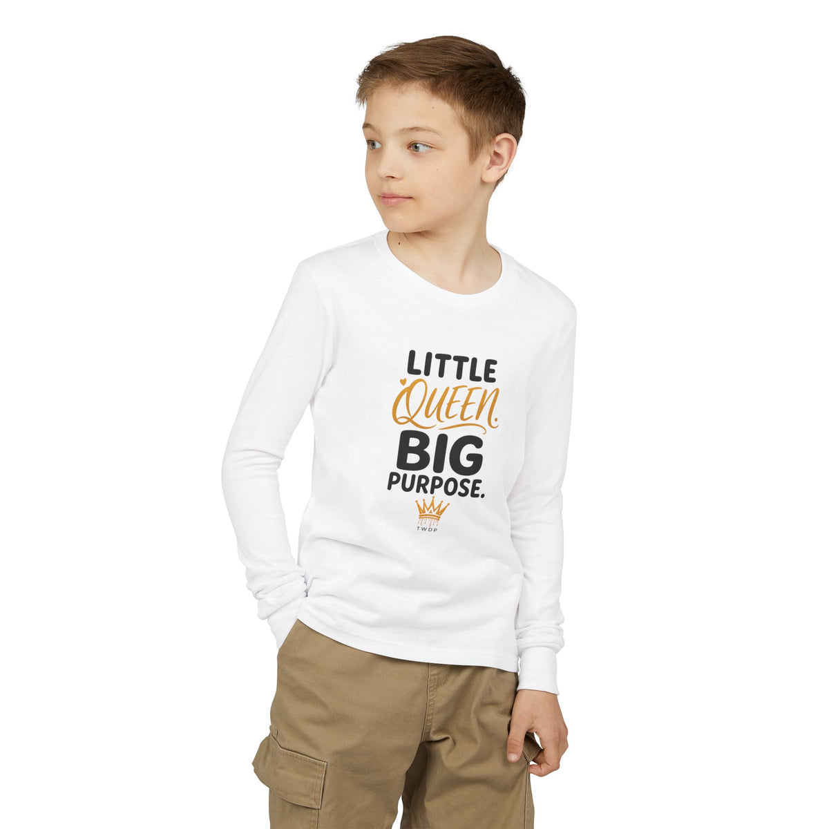Little Queen Big Purpose Youth Long Sleeve Tee