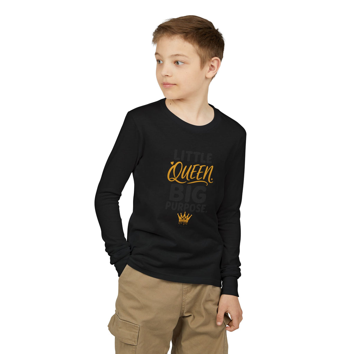 Little Queen Big Purpose Youth Long Sleeve Tee