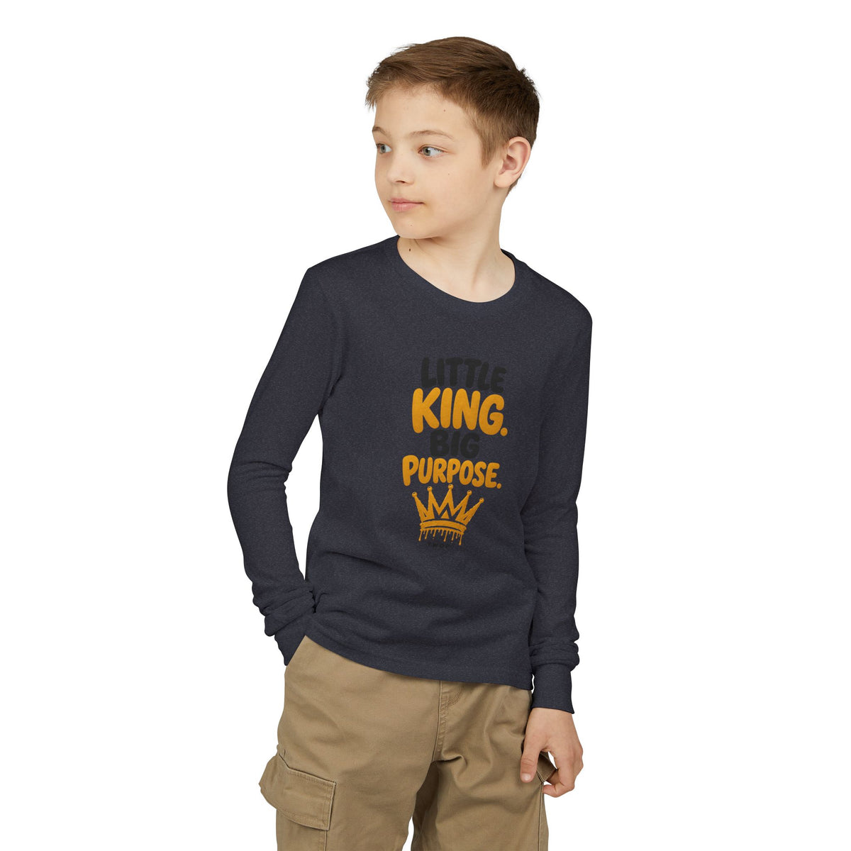 Little King. Big Purpose. Youth Long Sleeve Tee